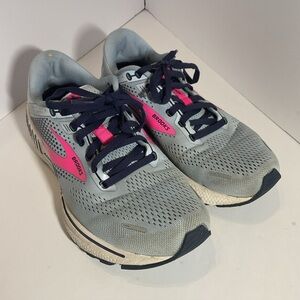 Brooks Adrenaline GTS 22 Women’s Running Shoes Alloy Peacoat Pink Size 9 B